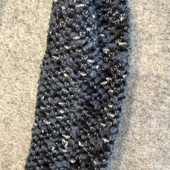 Armani Collezioni Womens Navy Blue Textured Tweed Knit Jacket Blazer Size 8 - Picture 5 of 13